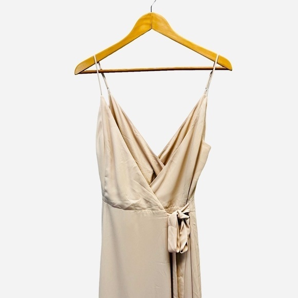 WAYF The Angelina Slit Wrap Gown Dress Size Small - Picture 4 of 8